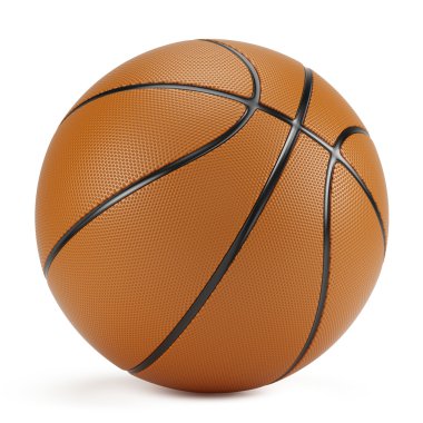 Basketbol beyaz arkaplanda izole