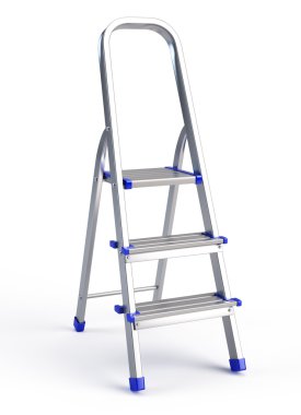 Metallic step ladder clipart