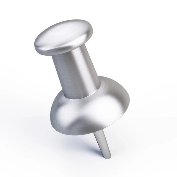 Silver Pin isolerad på vit — Stockfoto