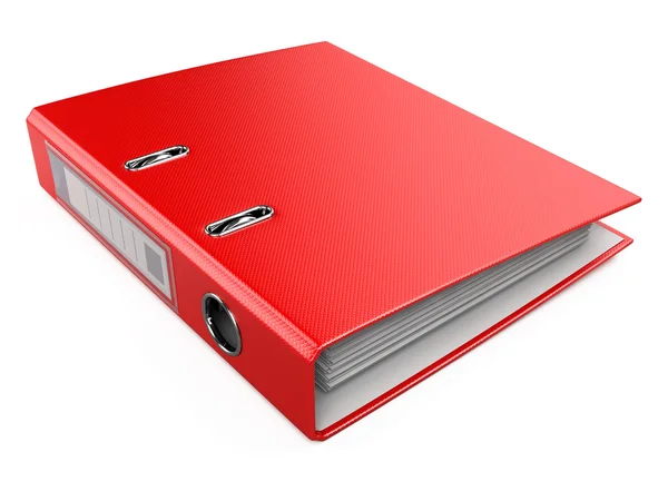 Красная офисная папка — стоковое фото
