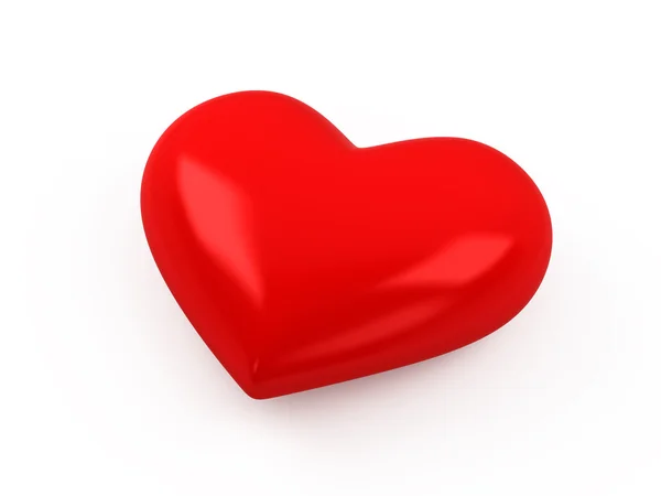 Cuore 3d su bianco — Foto Stock