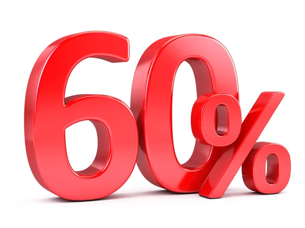 Red sixty percents discount — Stock Photo, Image