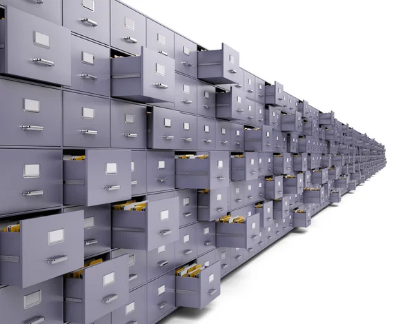 File cabinets on white — Stock Photo, Image