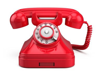 Eski retro kırmızı telefon