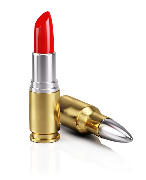 Bullet Lipstick isolated on white — Stock Photo, Image