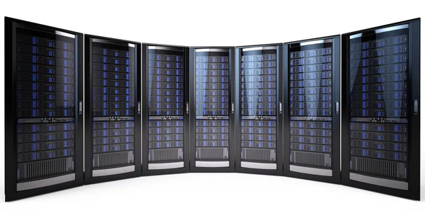 Nätverket serverrack — Stockfoto