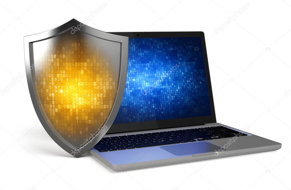 Laptop with Protection Shield