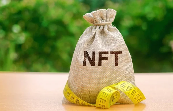 Money Bag Nft Non Fungible Token Digitally Represented Product Asset — Stock Photo, Image