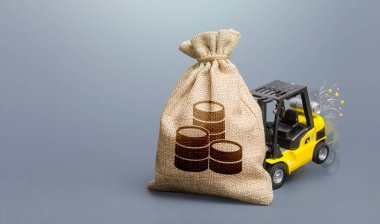 Forklift para çantasını kaldıramıyor. İş risk yönetimi. Yüksek borç yükü. Borçları ödeyememek. Borç yeniden yapılandırması. Arz fazlası finansman, aşırı kaynak. Bütçe ve muhasebe