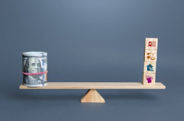 Para ve insan ihtiyaçları terazide. Tüm gereksinimleri finansal açıdan karşılama kavramı. Yaşayan maaş. Yaşamanın bedeli. Sübvansiyonlar, sosyal yardımlar. Konut, yiyecek, giyecek ve sağlık giderleri.