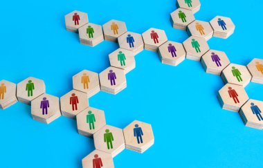 İletişim kurma zinciri. Görevleri çözmek için işbirliği. Birlik ve çeşitlilik. Ağ kurmak. Çok kültürlülük. Bir grup insanla bağlantı kurmak, bir fikir etrafında birleşmek. Yardım ve işbirliği..