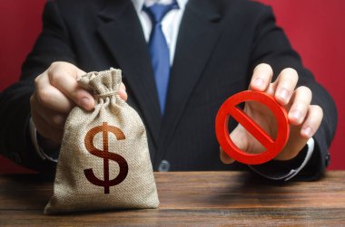 Adam para vermeyi reddediyor. Kredi vermeyi reddetmek, kredi geçmişi kötü. Finansal zorluklar. Ekonomik yaptırımlar, fonlara el koyma. Mal varlığına el konuldu. Lobicilik