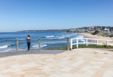 Bar Beach - Watanobbi Beach uyanık - Newcastle Avustralya