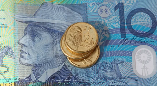Monete e banconote australiane — Foto Stock