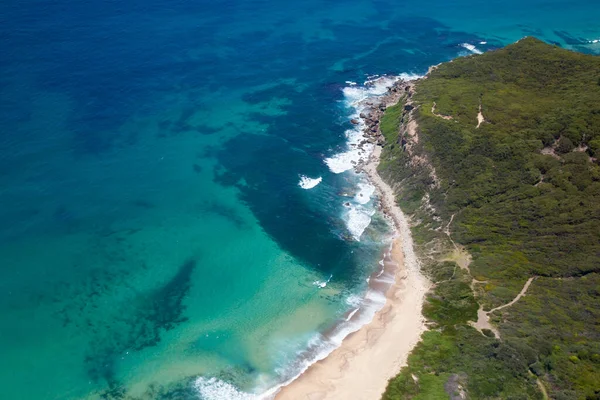 Vue Aérienne Burwood Beach Leggie Point Juste Sud Newcastle Nsw — Photo