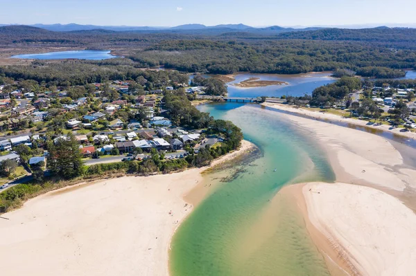Aerial View Lake Cathie New South Wales Mid North Coast — Zdjęcie stockowe