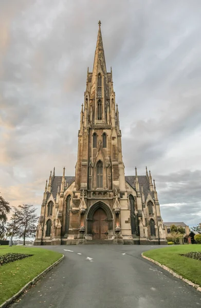 オタゴの最初の教会は長老派教会です 基礎石は1868年に敷設され ニュージーランドの19世紀の教会建築の最良の例の1つです ニュージーランドのダンディン — ストック写真