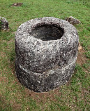 Düz kavanoz içinde Phonsavan, Laos. 