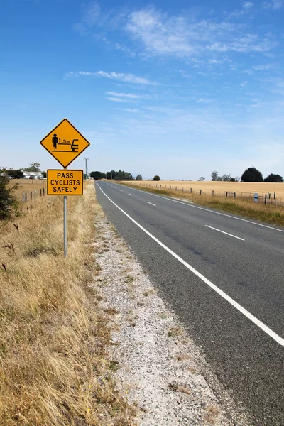 Cykel säkerhet tecken Tasmanien Australien — Stockfoto