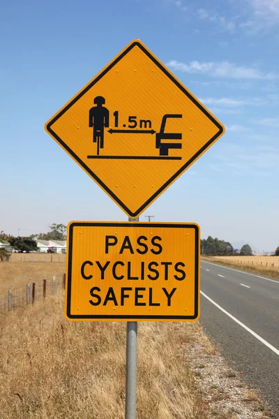 Cycling Safety Sign Australia — Stock Photo, Image