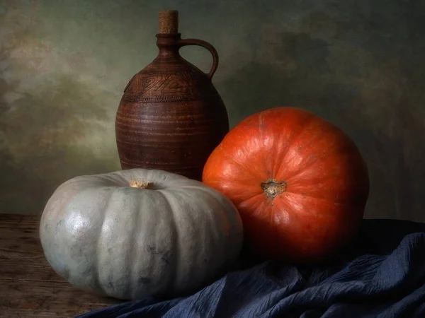 Halloween Nature Morte Avec Citrouille — Photo