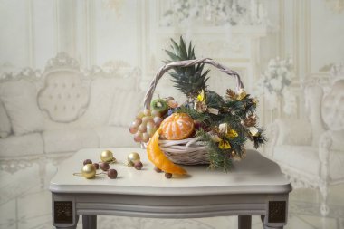 Noel ve yeni yıl tebrik kartı.