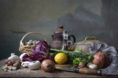 Sebzelerle dolu Akdeniz hayatı