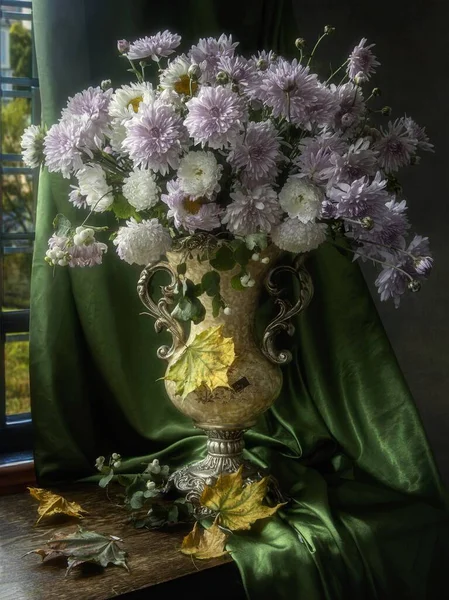 Autumn Still Life Splendid Bouquet Falling Leaves — Stock Photo, Image