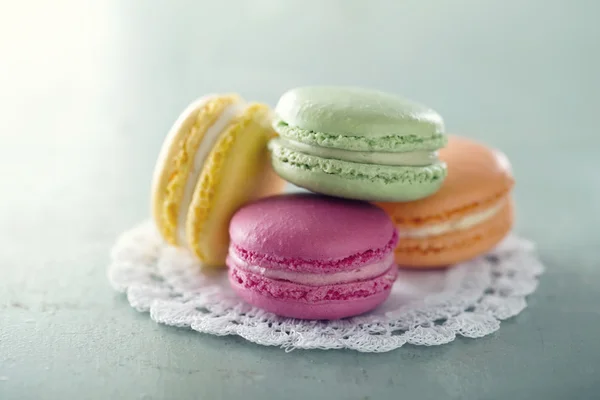 Barevné pastelové macarons — Stock fotografie