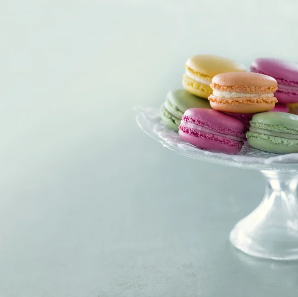 Farbenfrohe Pastell-Macarons — Stockfoto