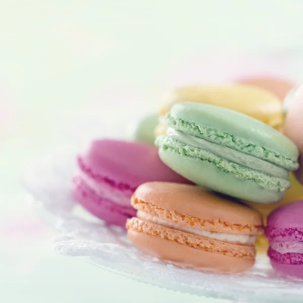 Colorful pastel macarons Stock Photo