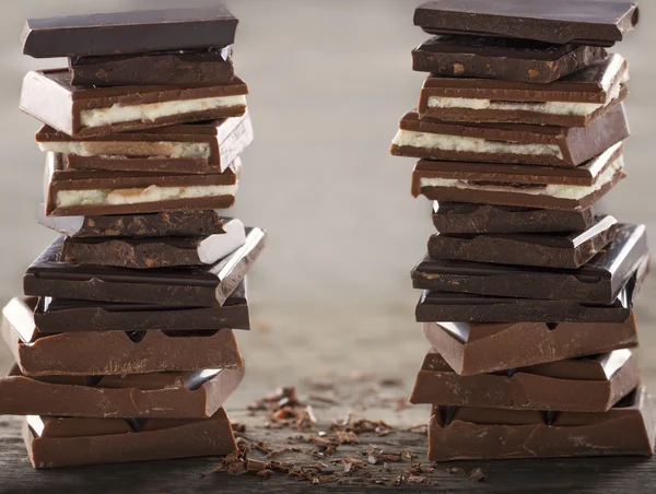 Piles of chocolate1 — Stock Photo, Image