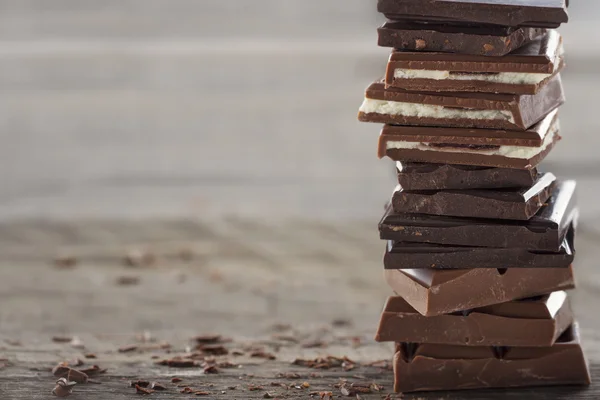 Piles of chocolate2 — Stock Photo, Image