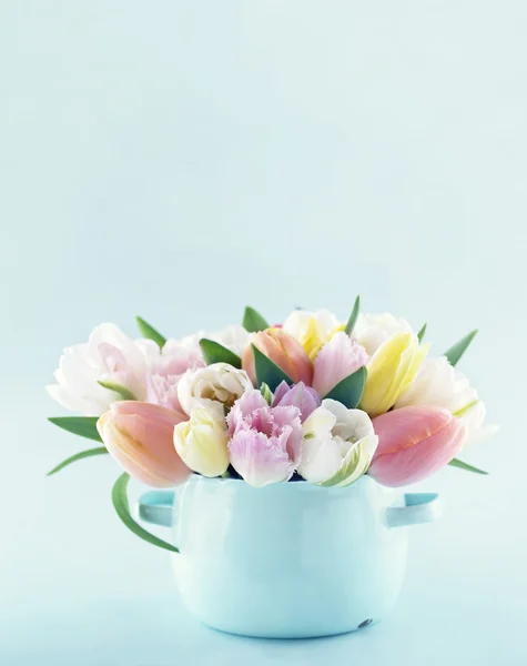 Bouquet of spring tulips — Stock Photo, Image