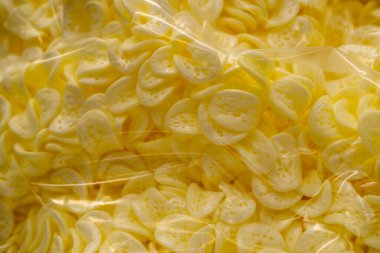 Sarı Fixation dolguları içinde kutu çipleri BIO sarı polistiren