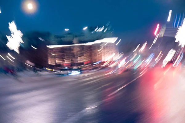 Night traffic lights of the big city. — Stock Photo, Image