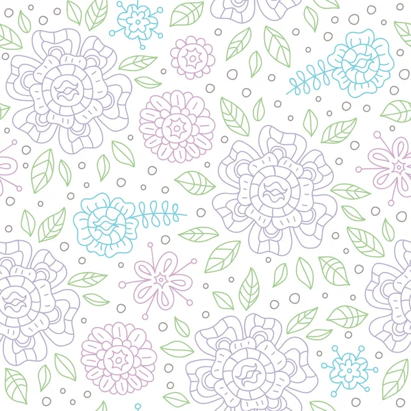 Seamless pattern with flowers — Stock Vector