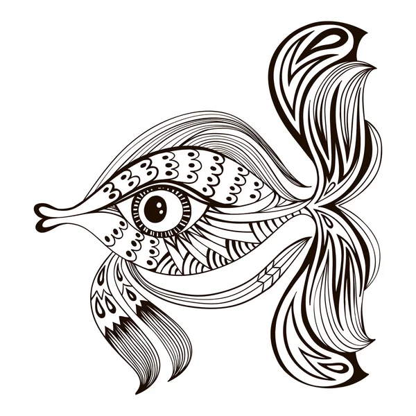 Cartoon fish. Graphic design — Stock Vector