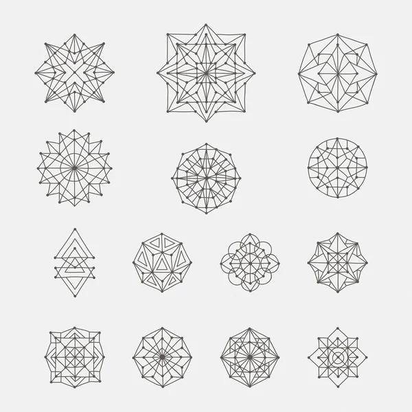 Zestaw doodle geometryczne kształty — Wektor stockowy