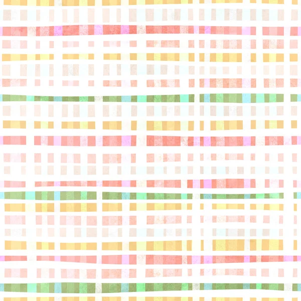 Nahtloses Muster Aus Bunten Streifen Und Quadraten Auf Hellbeigem Hintergrund — Stockfoto
