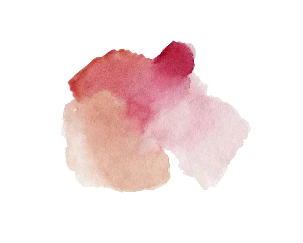 Abstract Red Watercolor Brush Stroke Stains White Background — Stock Photo, Image