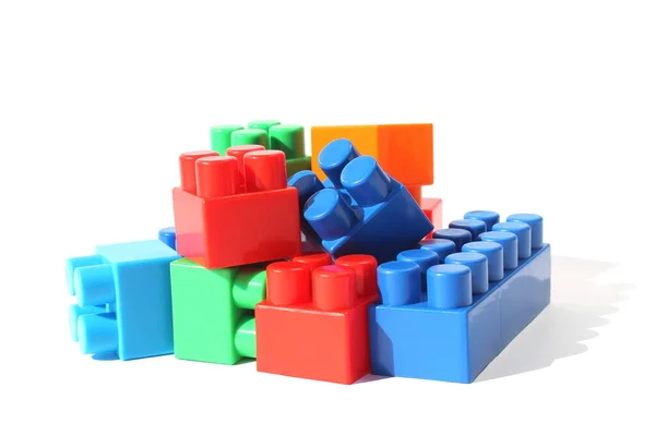 Jouets Lumineux Pour Enfants Forme Blocs Trouvent Dans Tas Pour — Photo