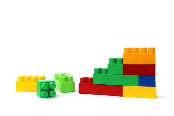 Set Costruzione Plastica Brillante Bambini Giochi Cantiere — Foto Stock