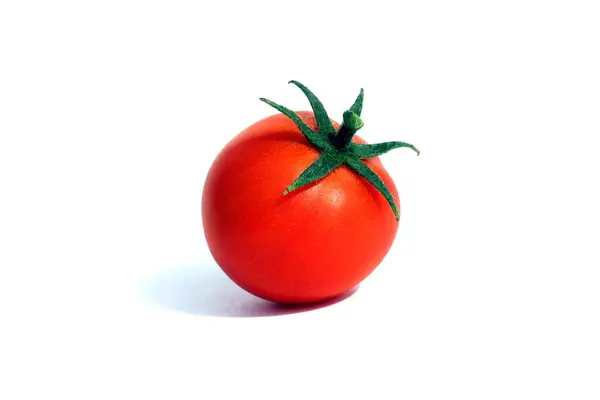 Dojrzałe Czerwone Pomidory Białym Izolowanym Tle — Zdjęcie stockowe