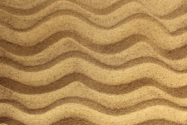 Waves Drawn Sand Abstract Texture Sea Vacation Theme — Stock Photo, Image