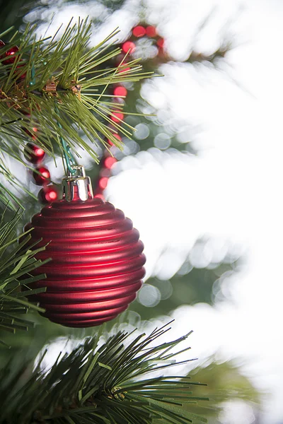 Red Christmas ball — Stock Photo, Image