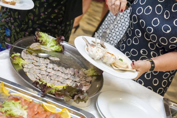 Catering bei Hochzeitsempfang — Stockfoto