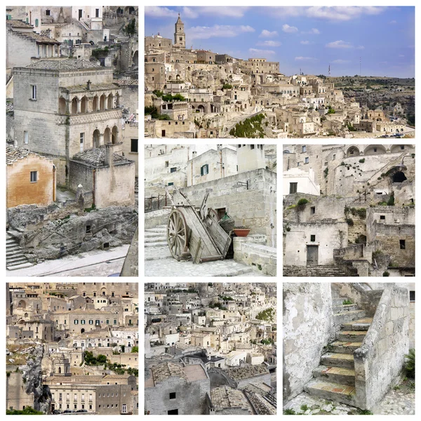 Matera collage - Italië — Stockfoto