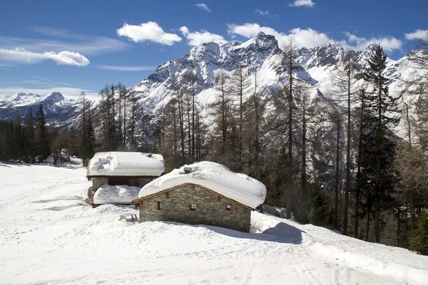 Gyönyörű alpesi táj Stock Kép