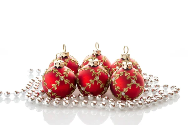 Bolas de Natal vermelho Imagens Royalty-Free